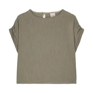ADULT Bio Baumwoll Musselin Shirt "Praslin Sauge", M & L