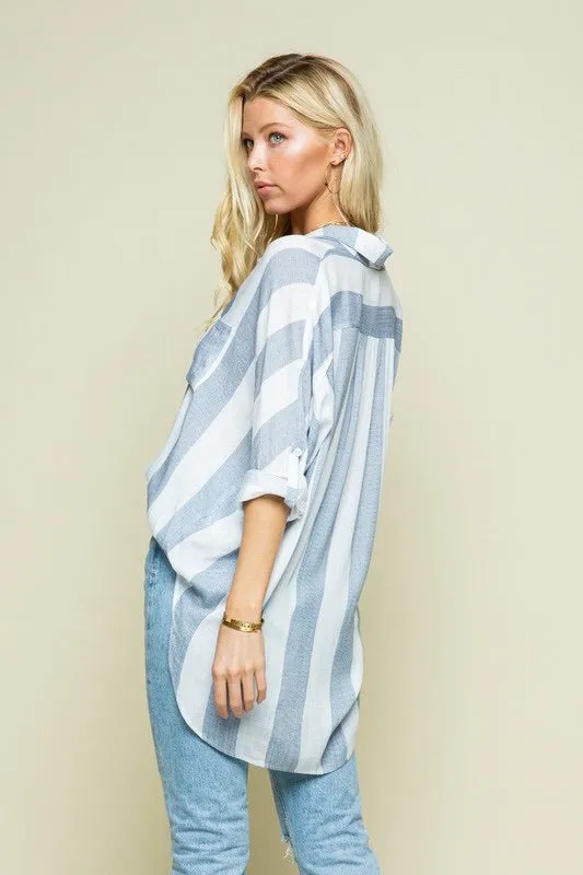 Ana Striped Boyfriend Shirt