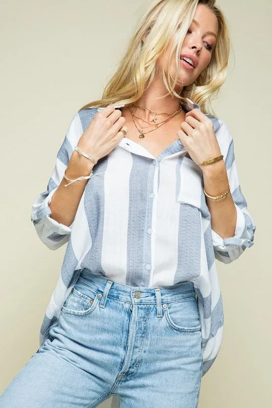 Ana Striped Boyfriend Shirt