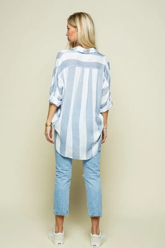 Ana Striped Boyfriend Shirt