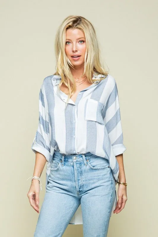 Ana Striped Boyfriend Shirt