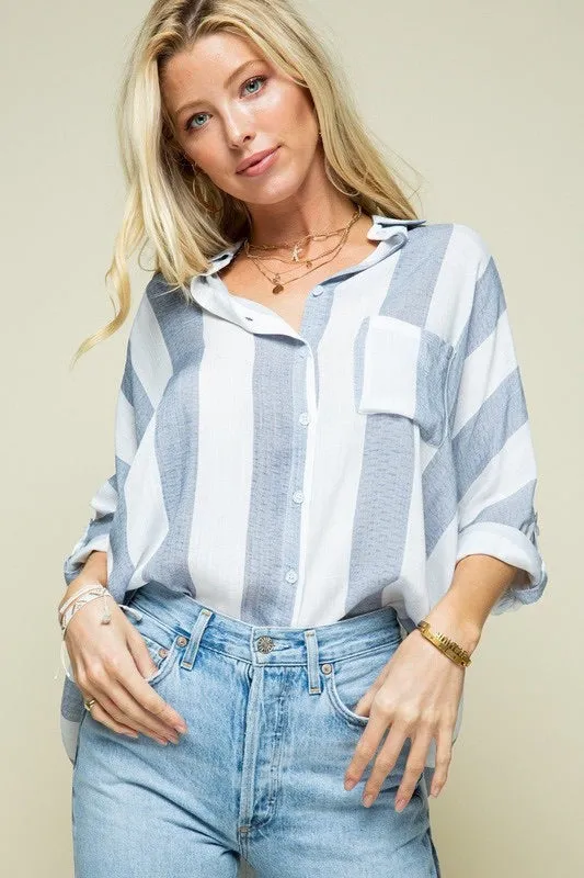Ana Striped Boyfriend Shirt