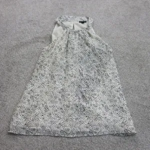 Ann Taylor Womens Polka Dot Halter Neck Silk Blouse Top Sleeveless Cream Size 2
