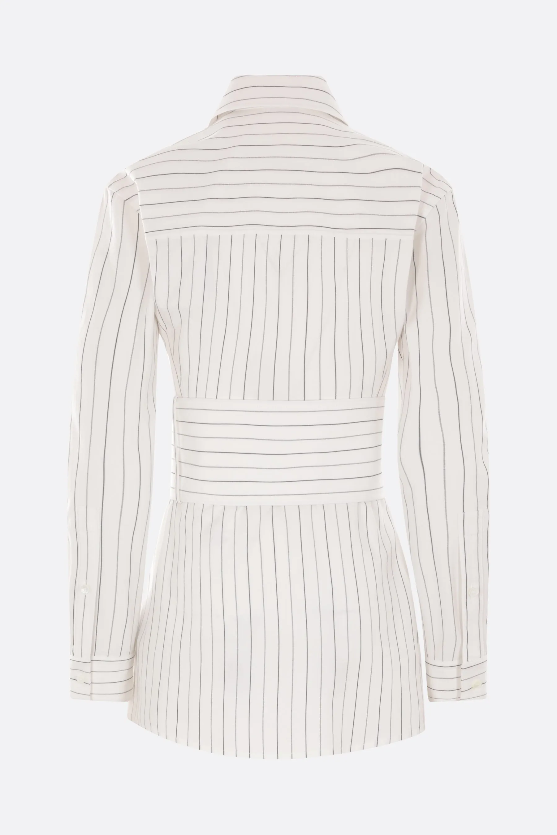B-Buckle Striped Cotton Shirt