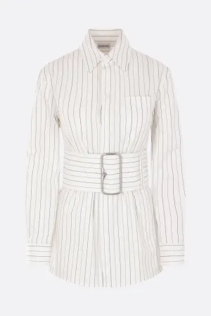 B-Buckle Striped Cotton Shirt