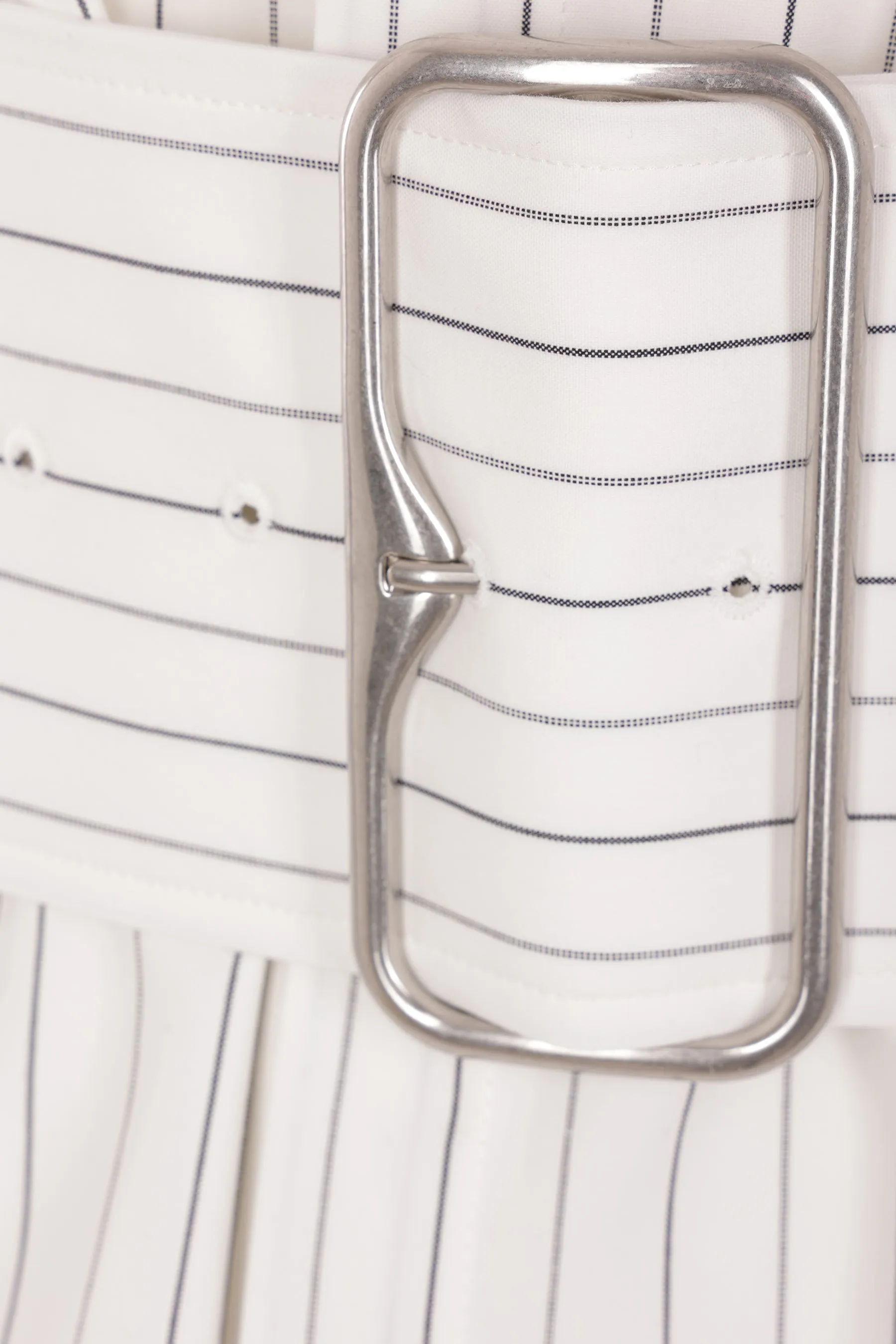 B-Buckle Striped Cotton Shirt