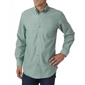 Backpacker Men's Green Yarn Dyed Chambray Shirt