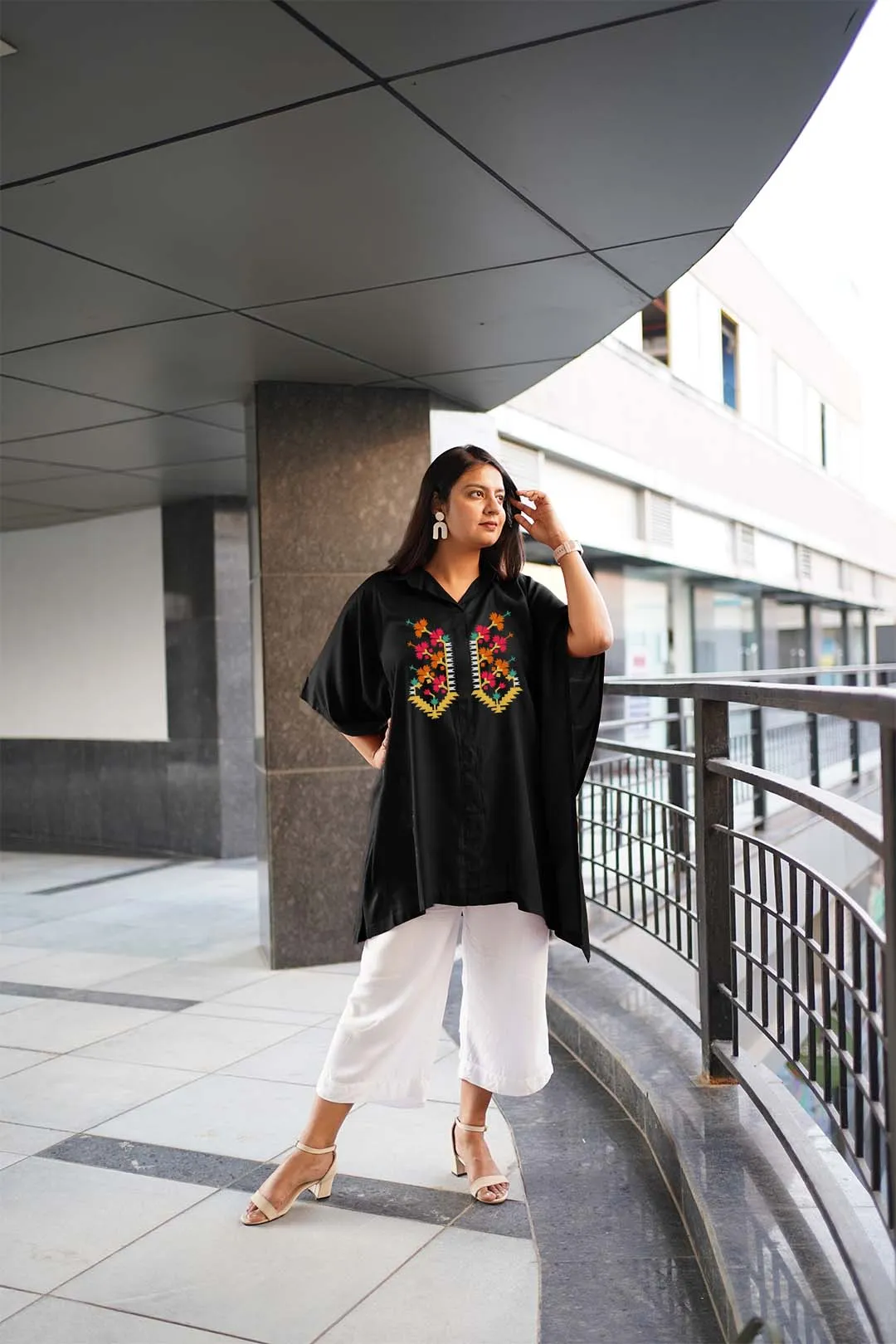 Black Rayon ShirtKurta - Noor