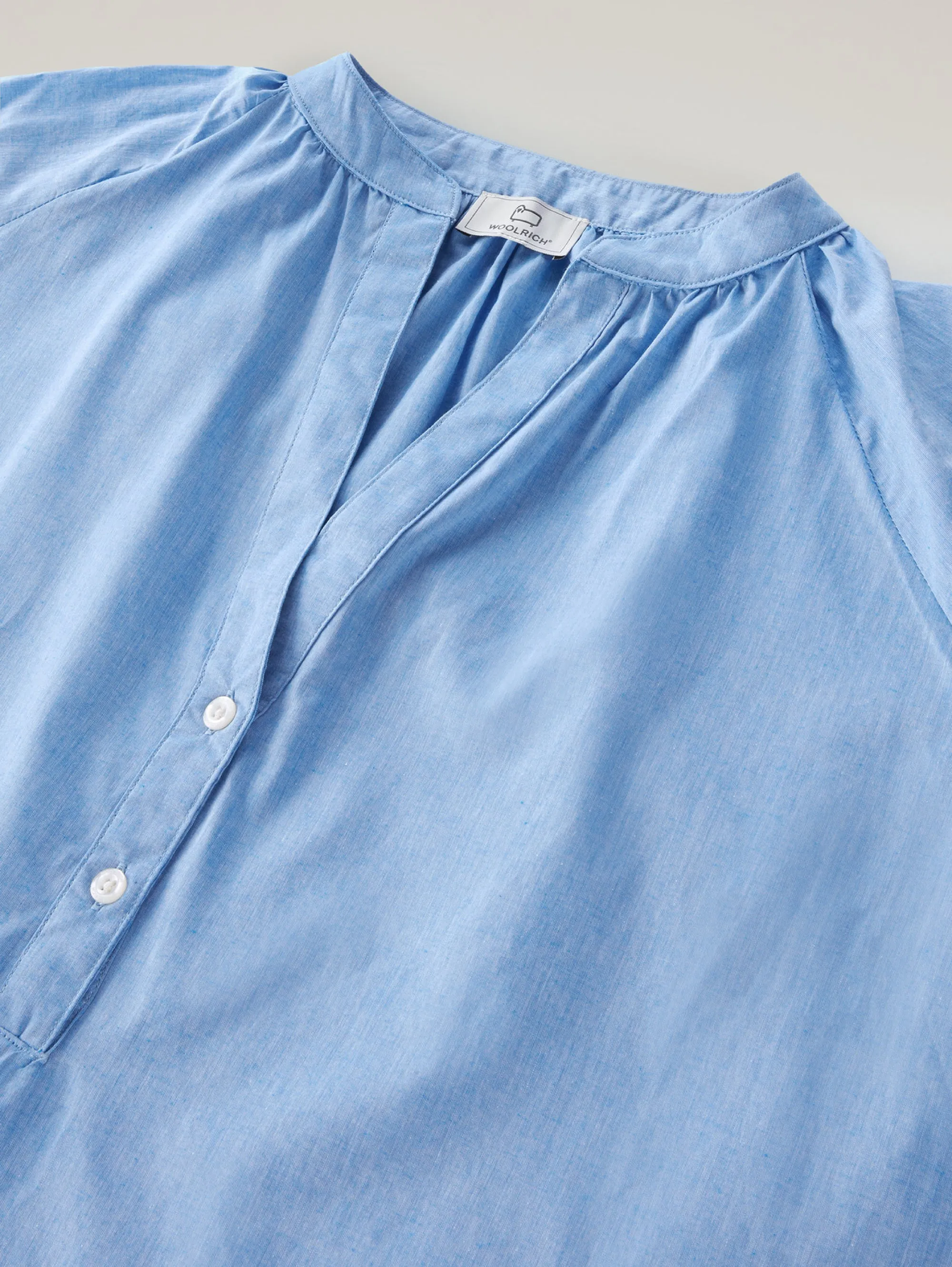 Blusa in Chambray Voluminosa Indigo