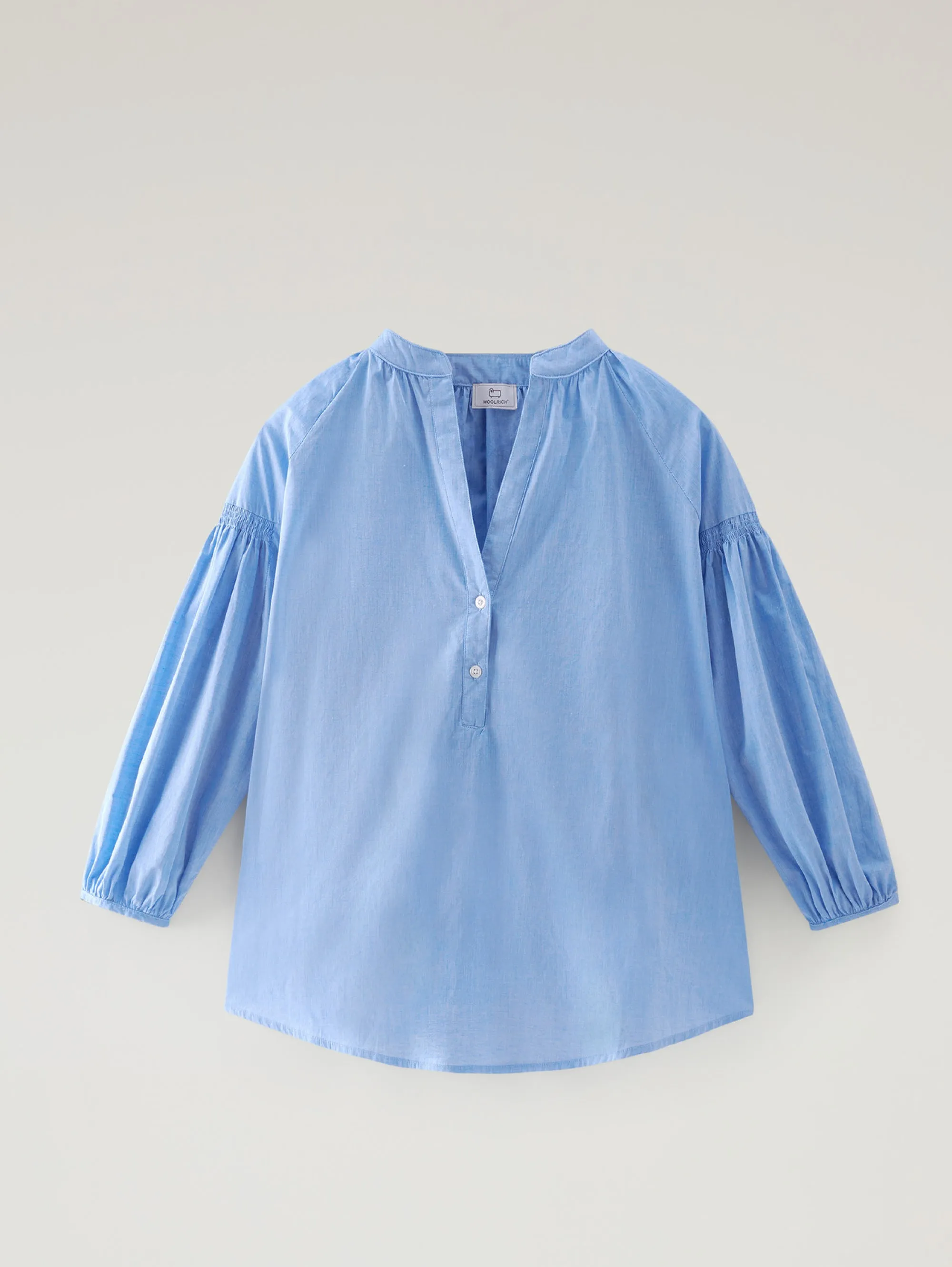 Blusa in Chambray Voluminosa Indigo