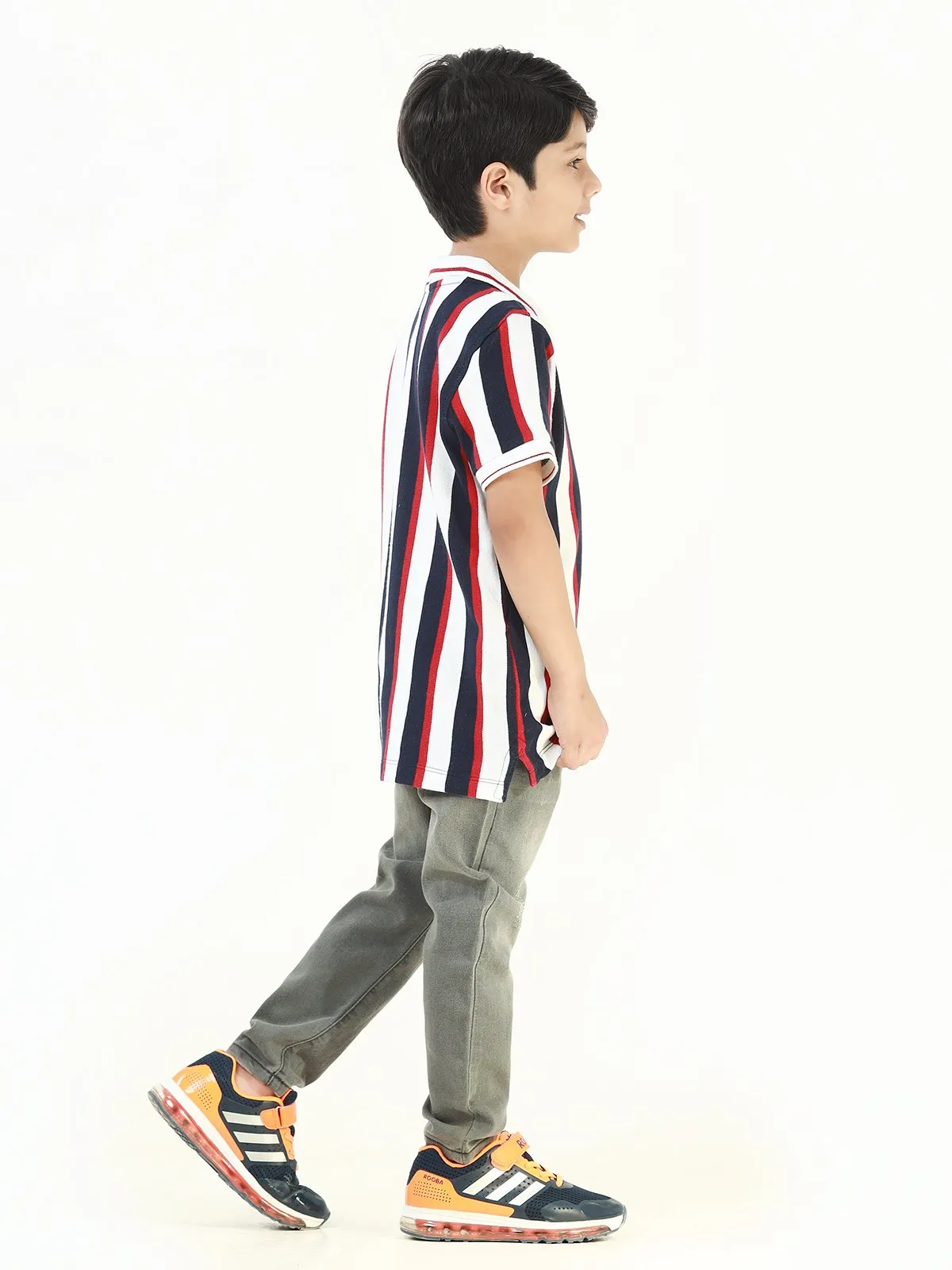 Boy's Navy & White Polo Shirt - EBTPS22-034