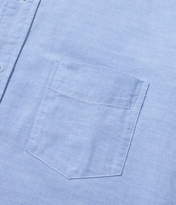 BUZZ RICKSON 4OZ COTTON OXFORD CLOTH SHIRT - BLUE