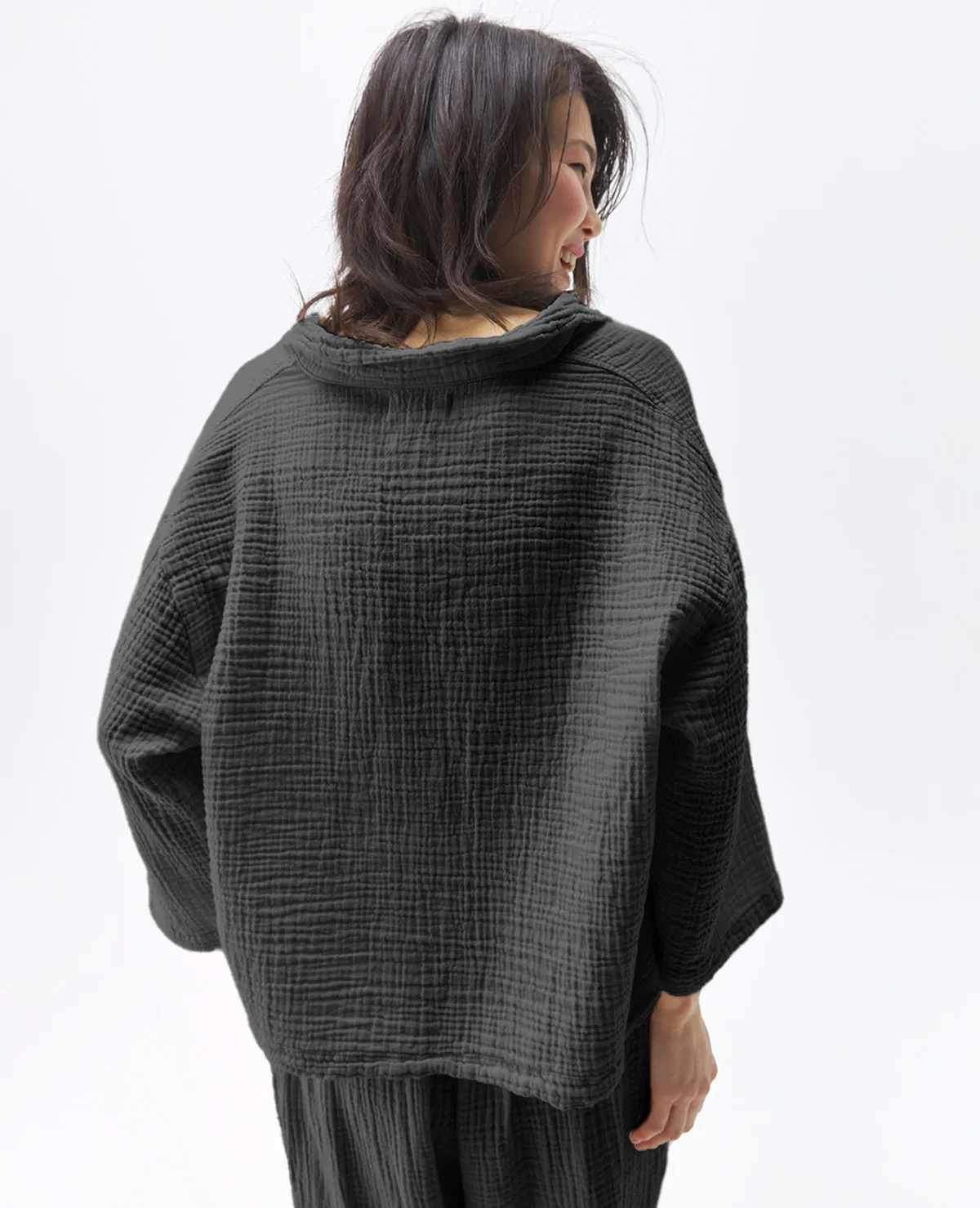 Crinkle Shirt Black
