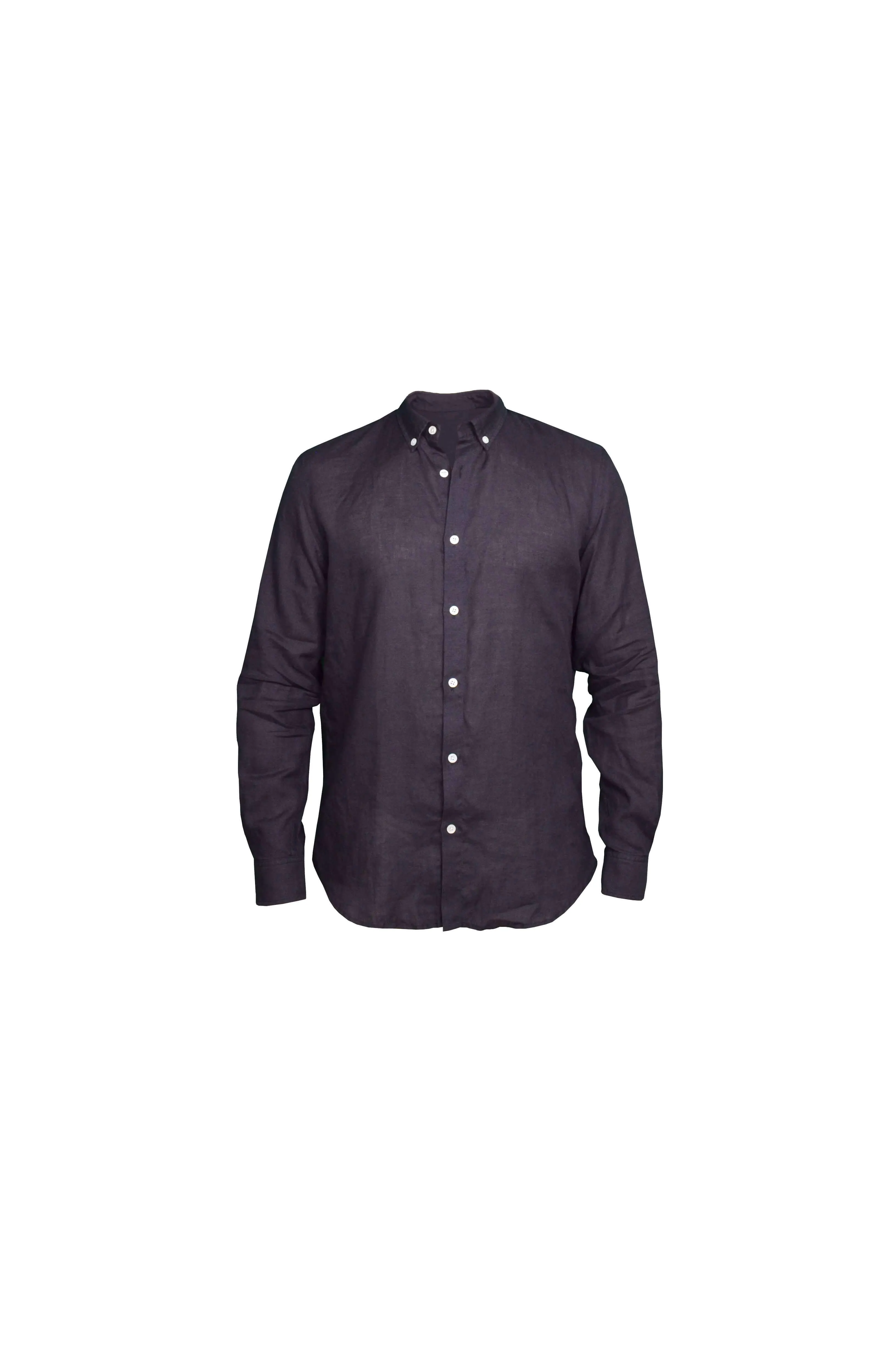 Faros Black Linen Shirt - Finest Italian Linen