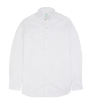 Finamore Gaeta Classic Cotton Leonardo Button Down Sport Shirt: Fine Oxford White