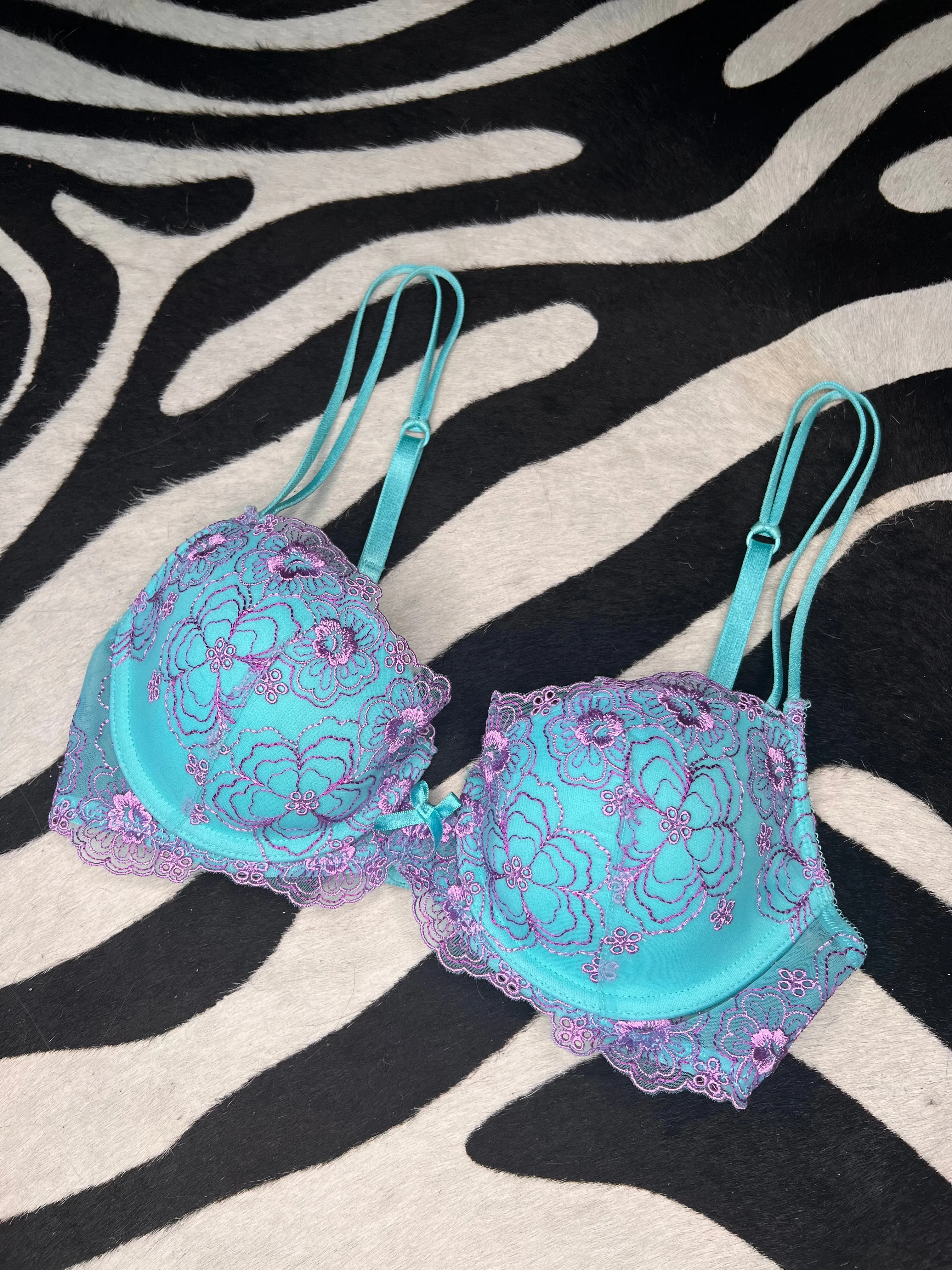 Floral Embroidered Bra