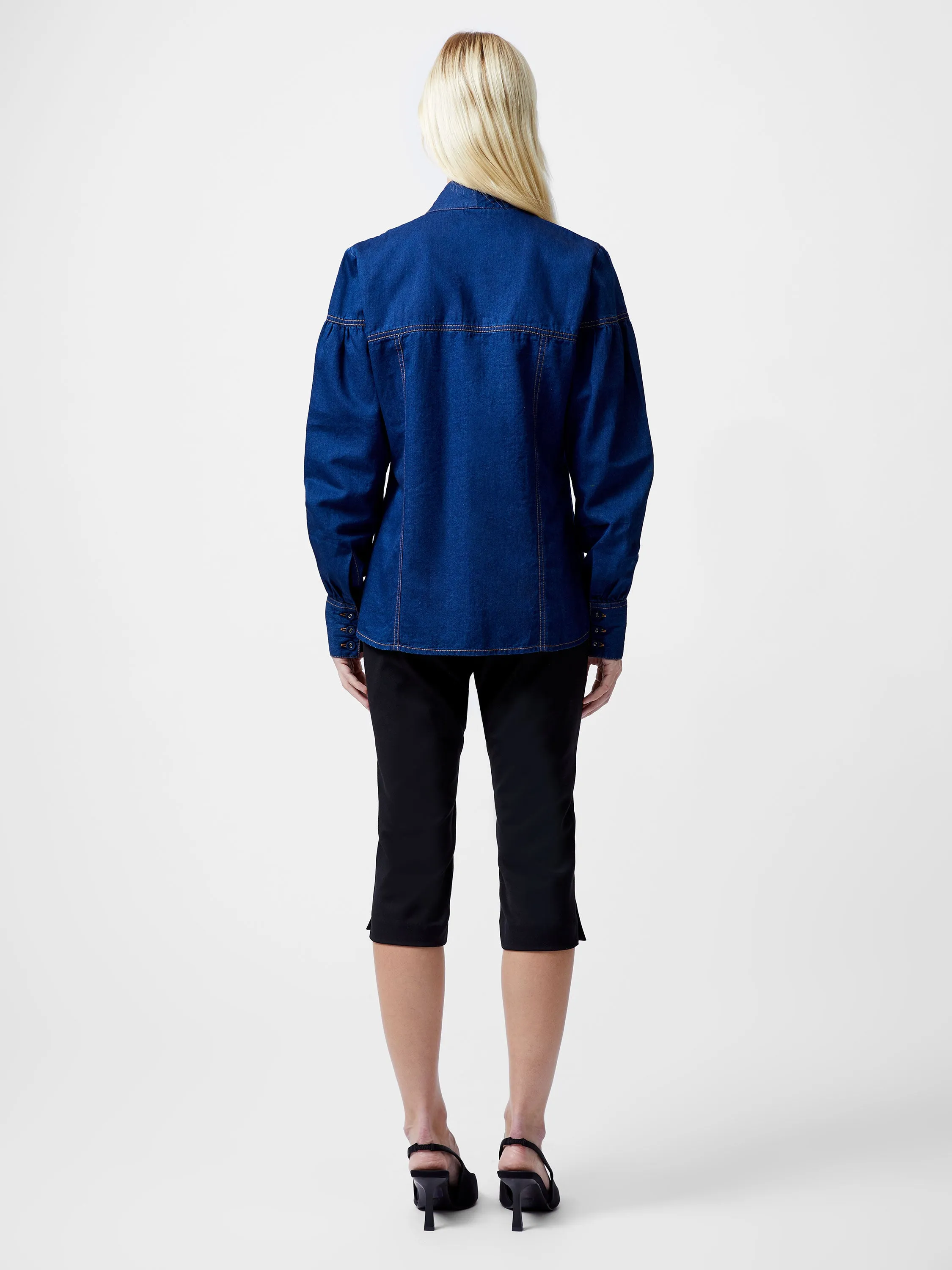 French Connection- Zaves Chambray Button through shirt- 72YAJ