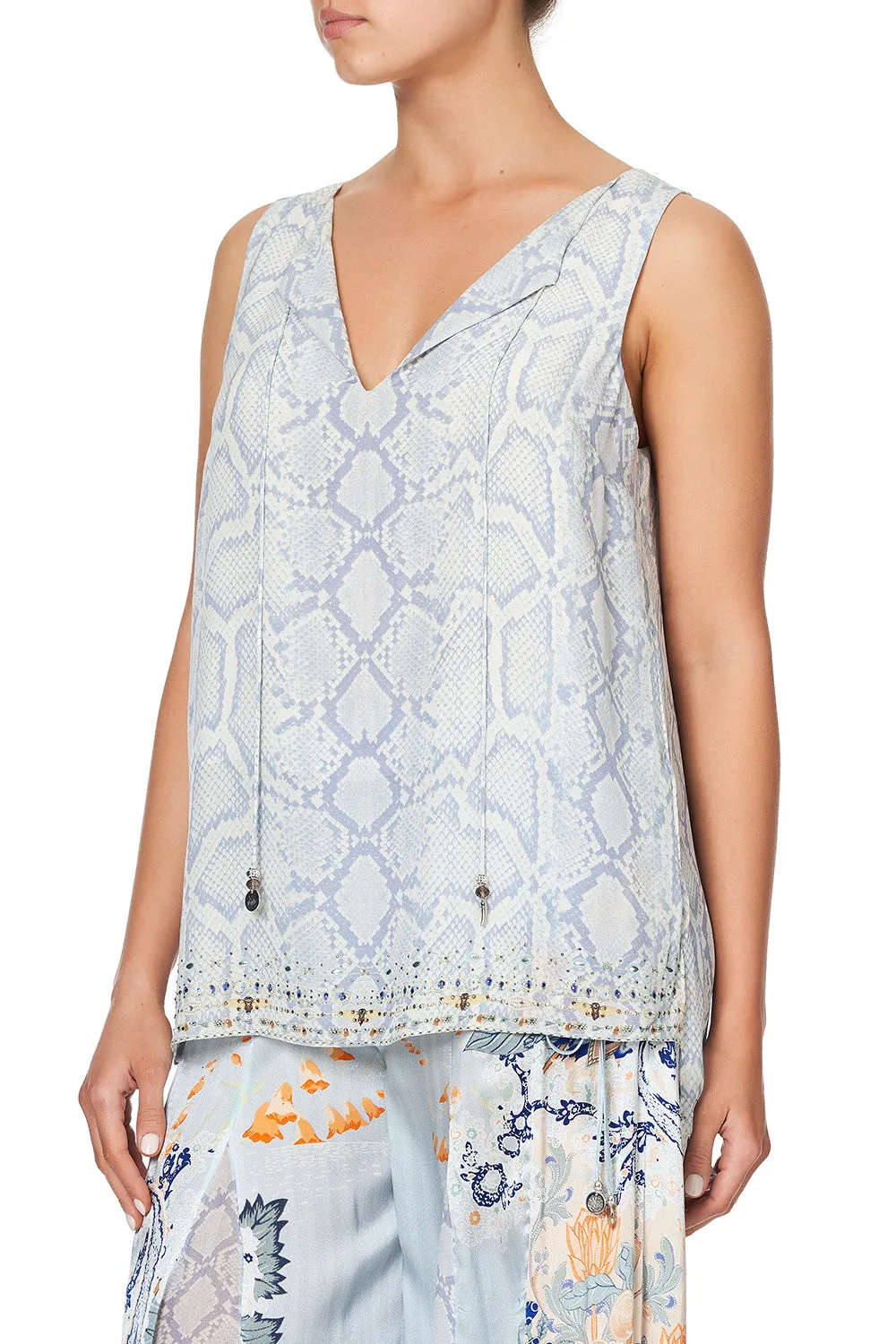 FRONT SPLIT TUNIC BUSH DIAMOND