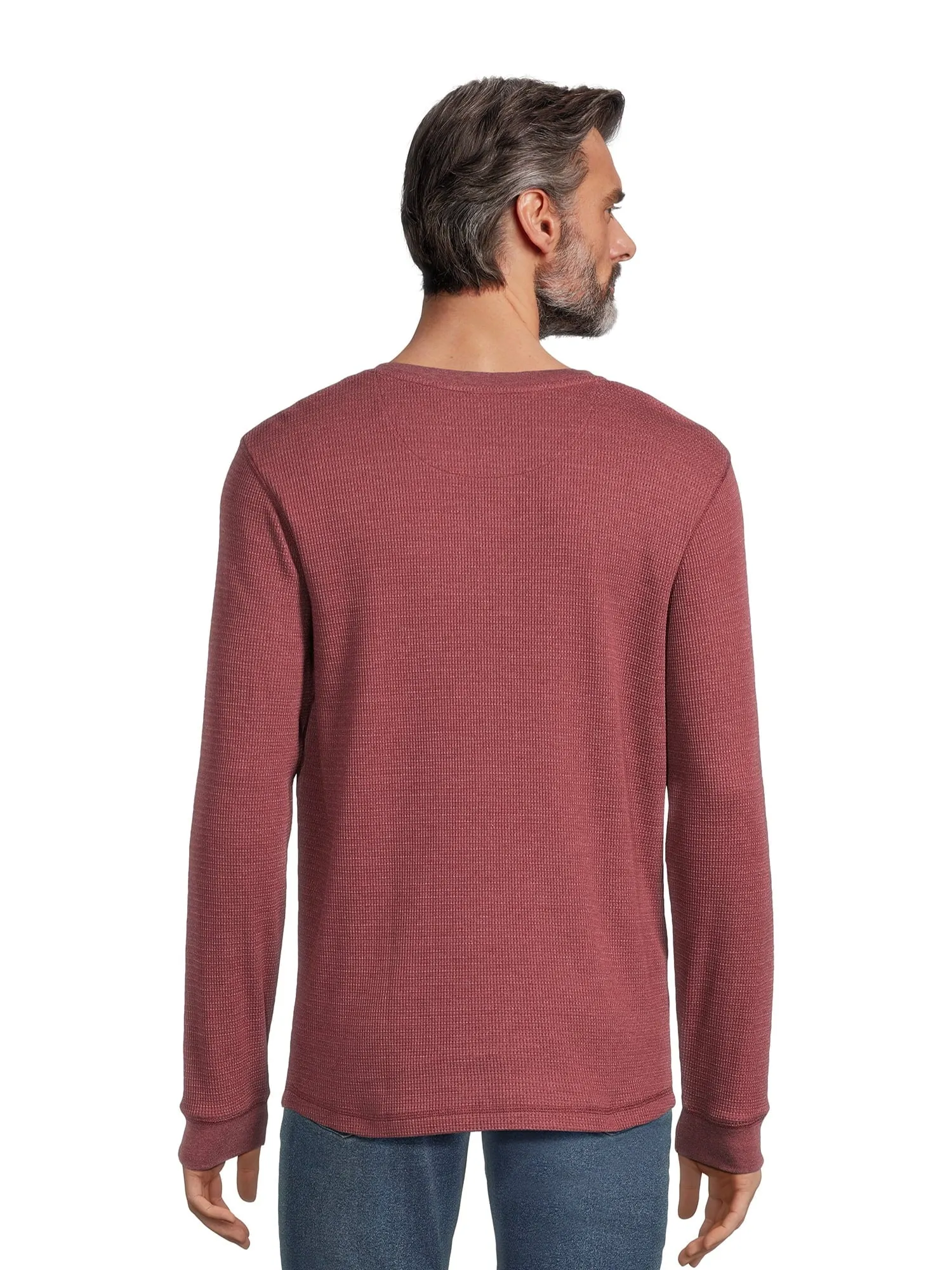 George Men's Thermal Henley Shirt with Long Sleeves, Sizes XS-5XL