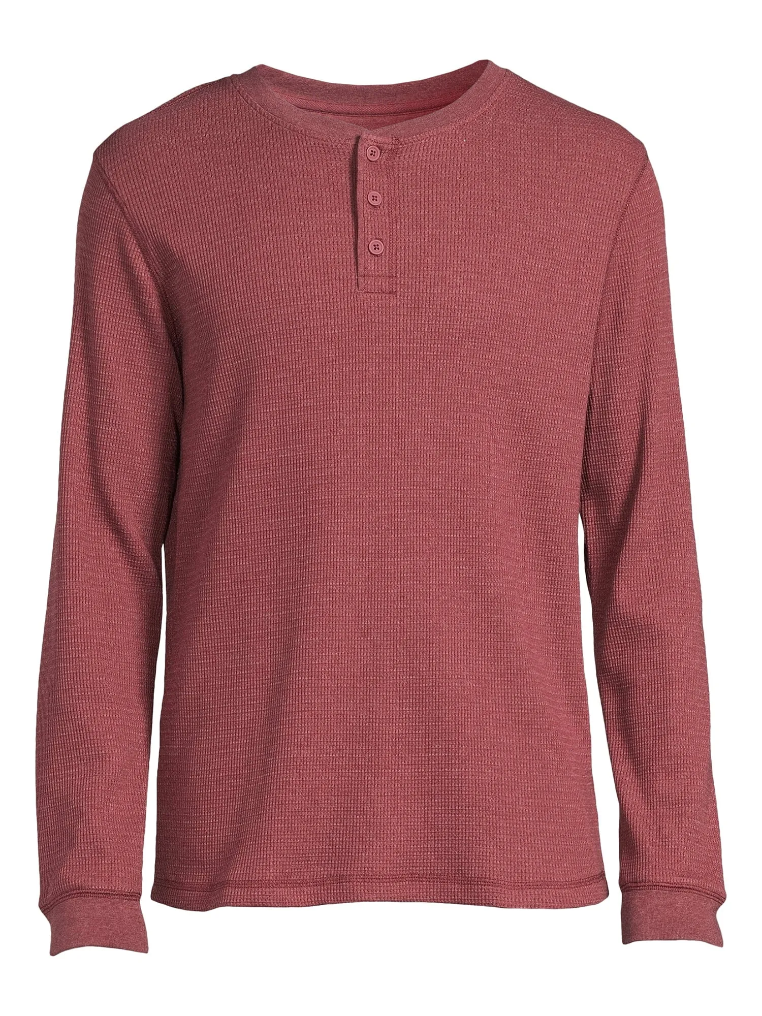 George Men's Thermal Henley Shirt with Long Sleeves, Sizes XS-5XL