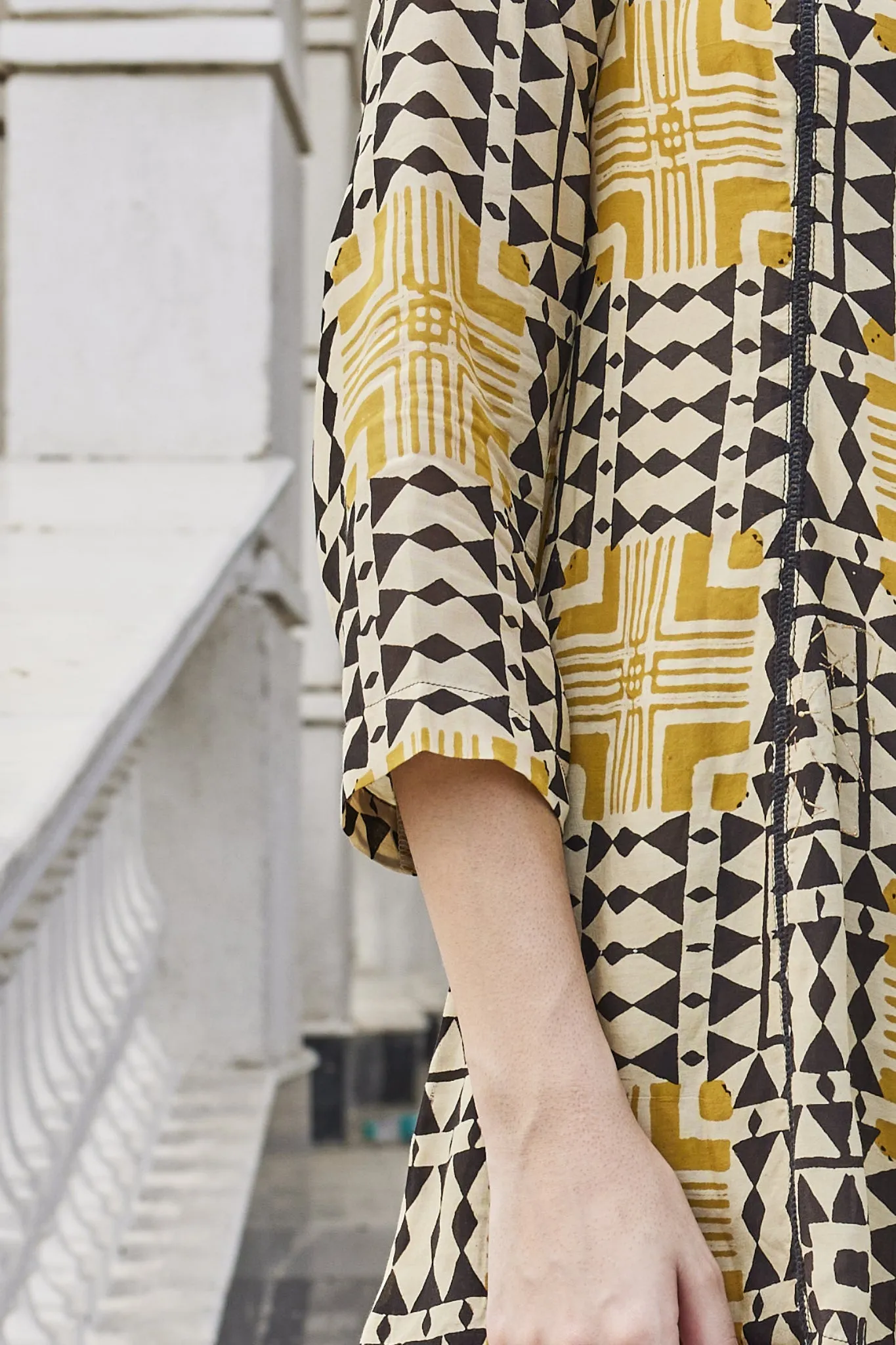 Hand-Printed Muslin Shirt