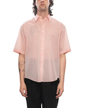 Hard Twist Finx Organdy Half Sleeved Shirt Light Pink Chambray