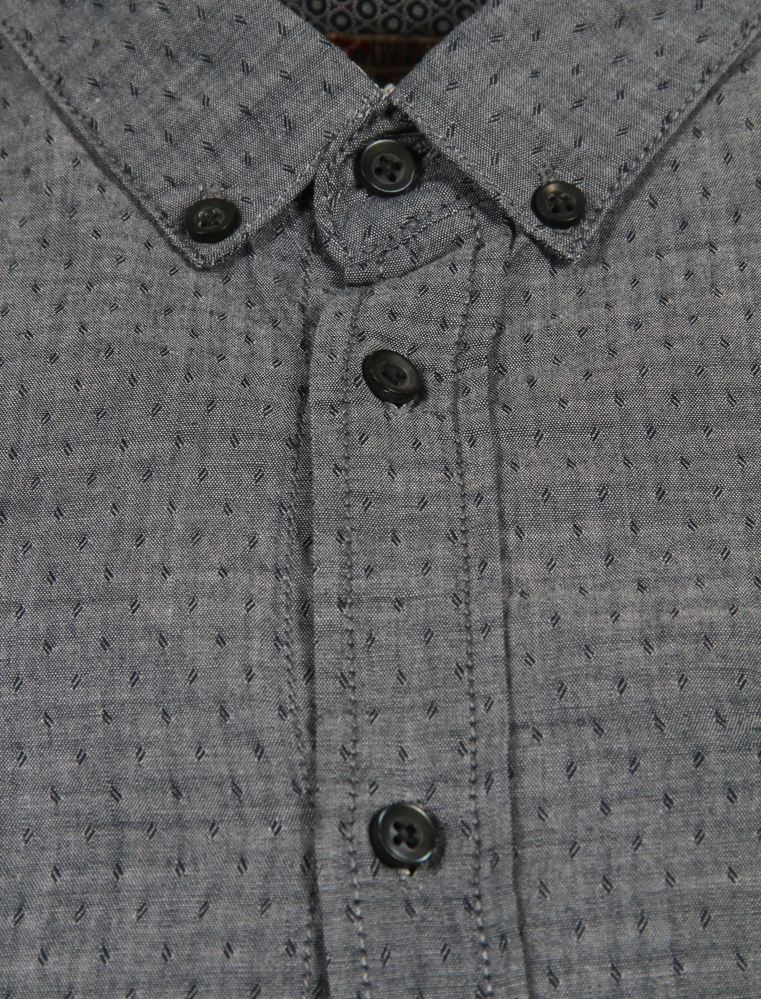 Harlow Short Sleeve Cotton Chambray Shirt in Navy - Tokyo Laundry
