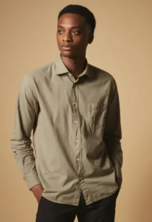 Hartford Classic Paul Long Sleeve Shirt in Olive