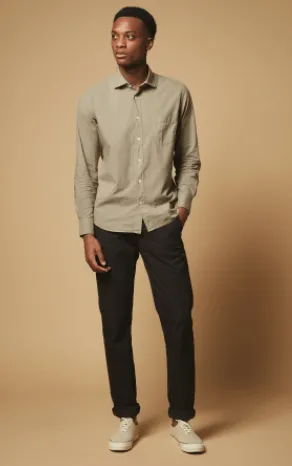 Hartford Classic Paul Long Sleeve Shirt in Olive