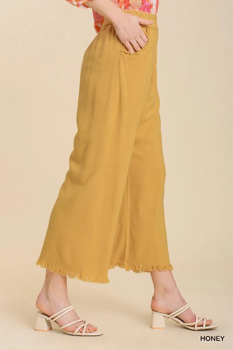 Honey Wide Leg Pant w/ Elastic Waist