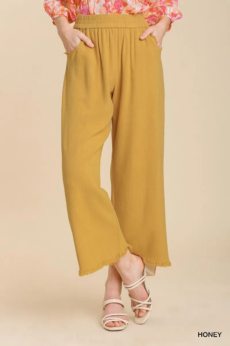 Honey Wide Leg Pant w/ Elastic Waist