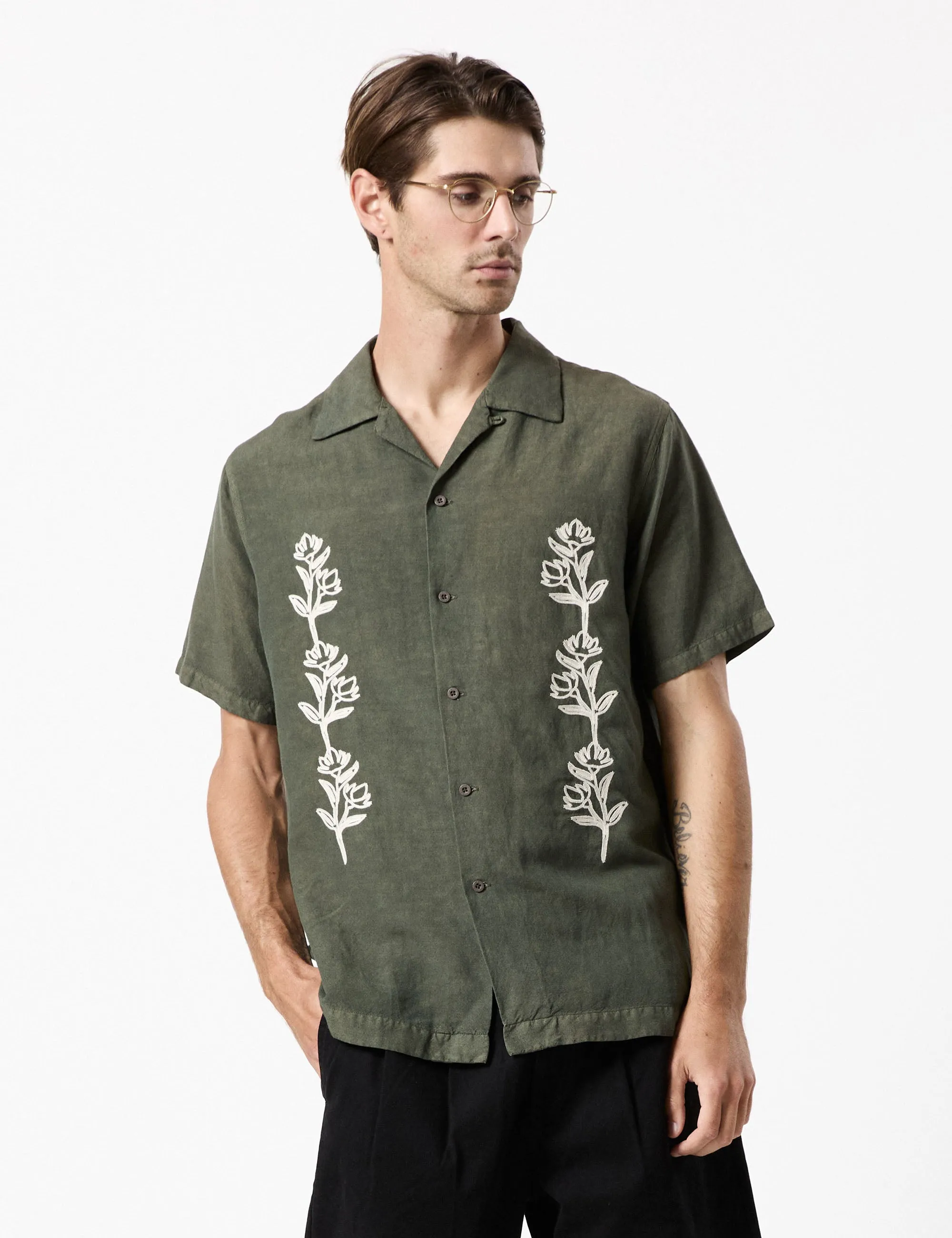 Huck Short Sleeve Shirt - Thyme