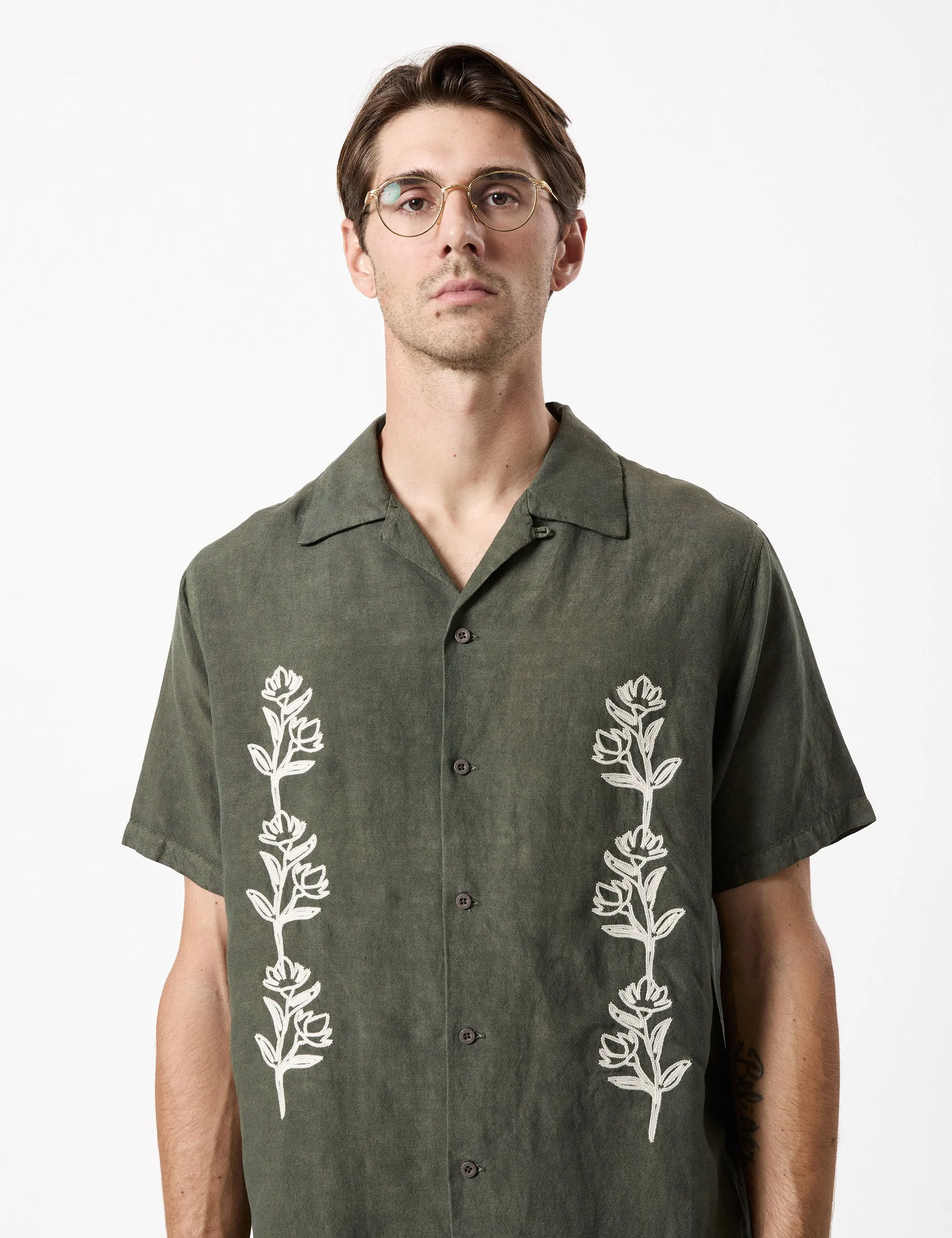 Huck Short Sleeve Shirt - Thyme