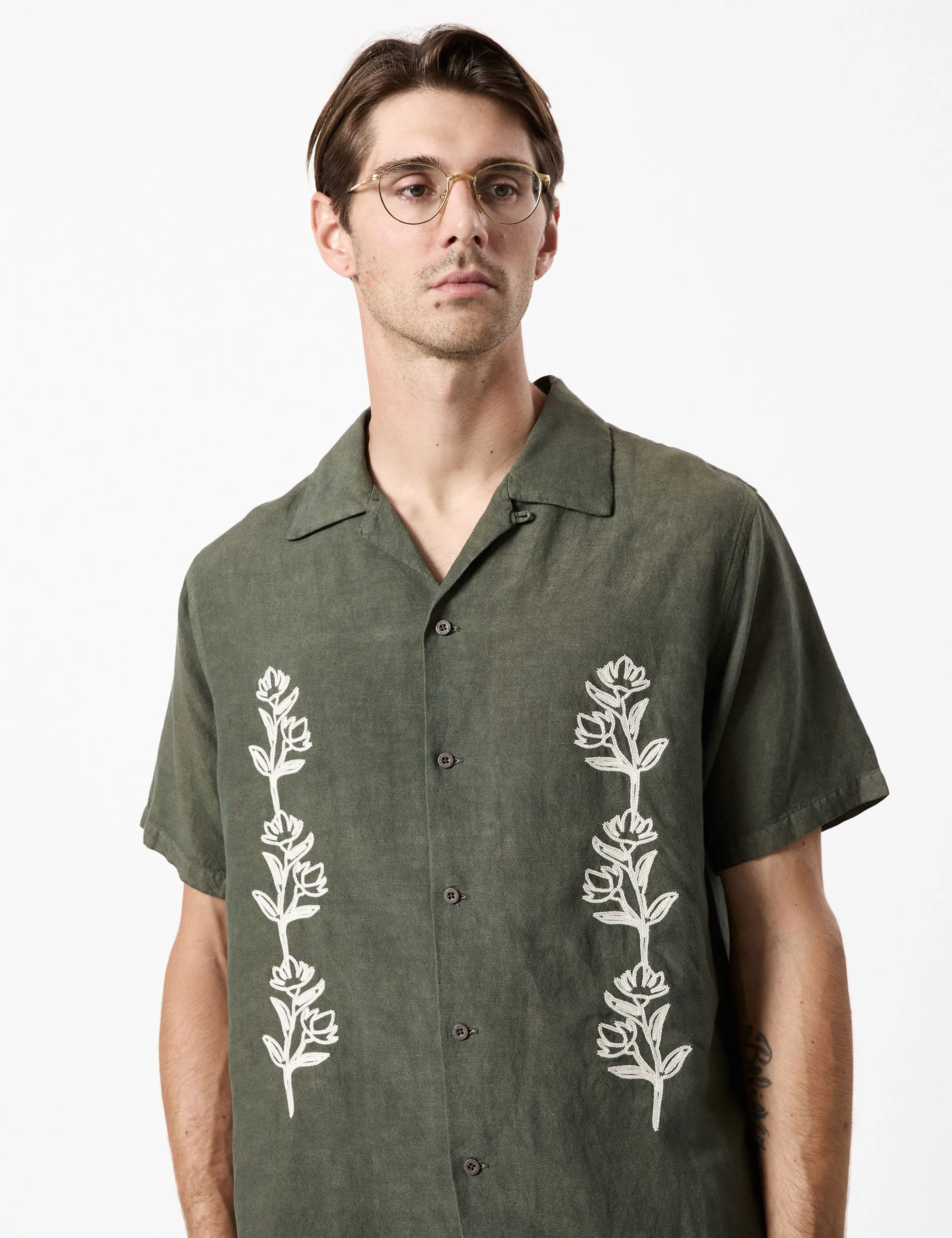 Huck Short Sleeve Shirt - Thyme