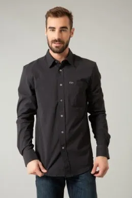 Kimes Ranch Men's Linville Long Sleeve Western Button Down Shirt in Black