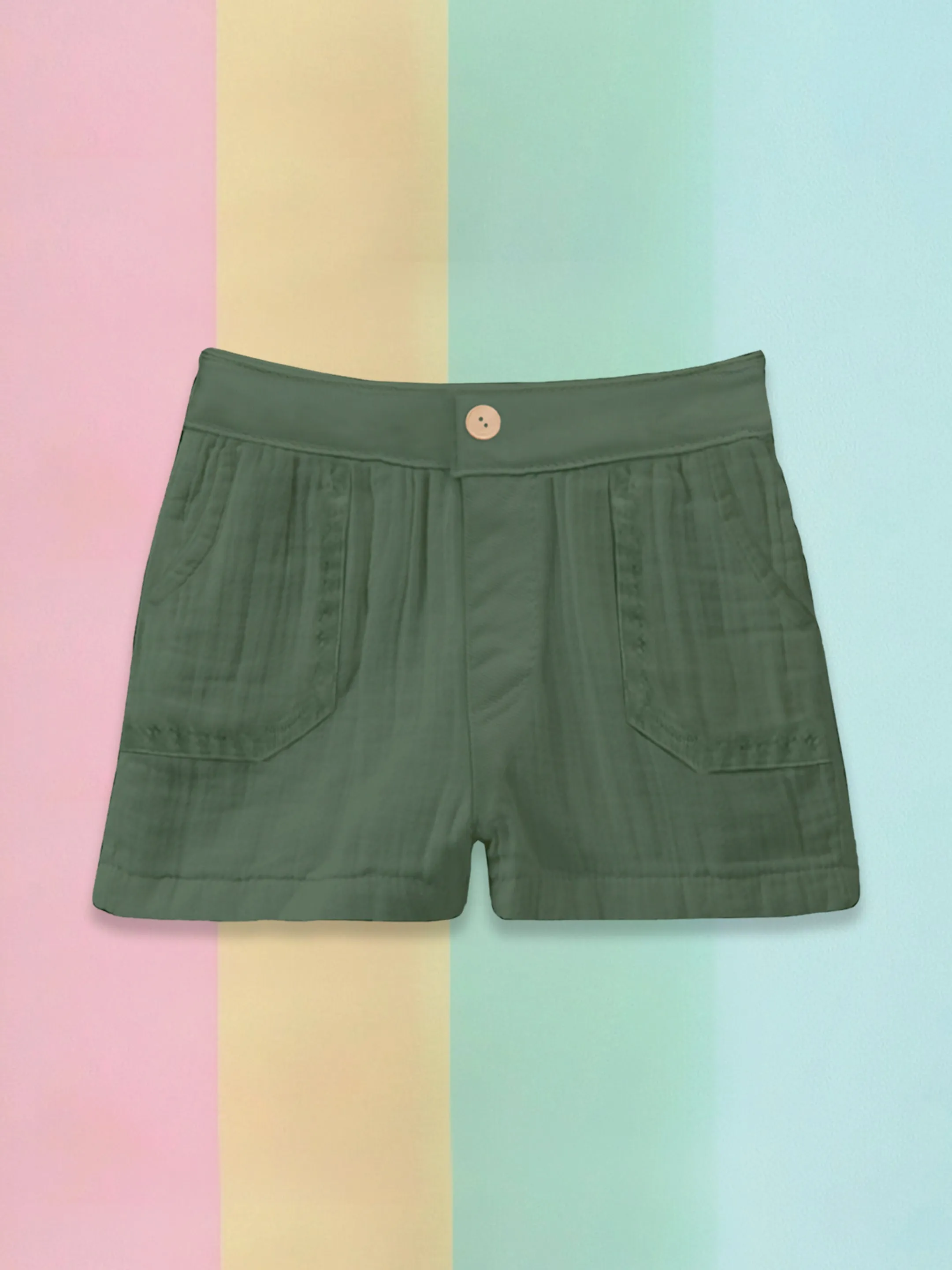 Light Linen Shirt & Pant Dark Green Co-ord Set
