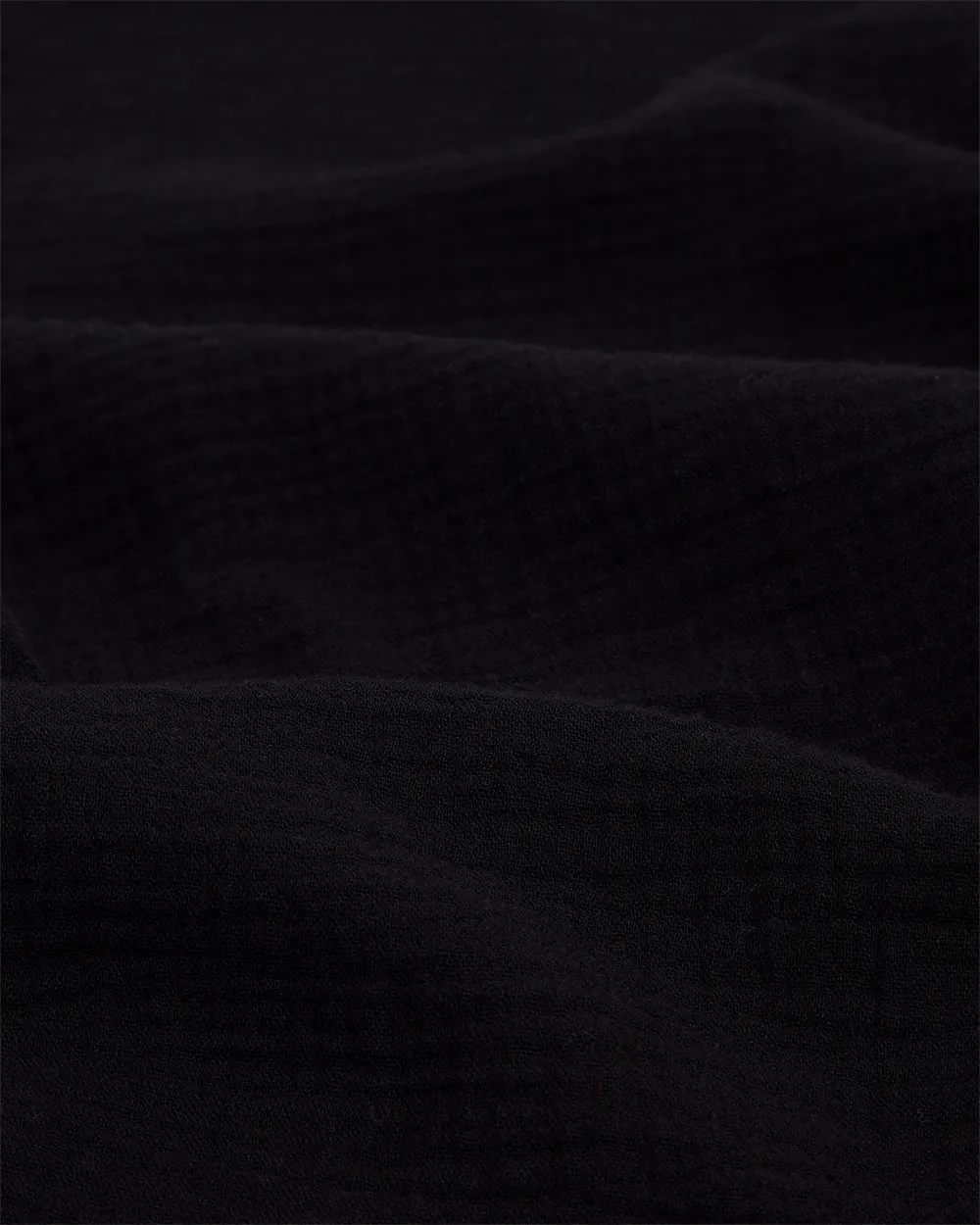 Long Sleeve Crinkle Shirt - Black