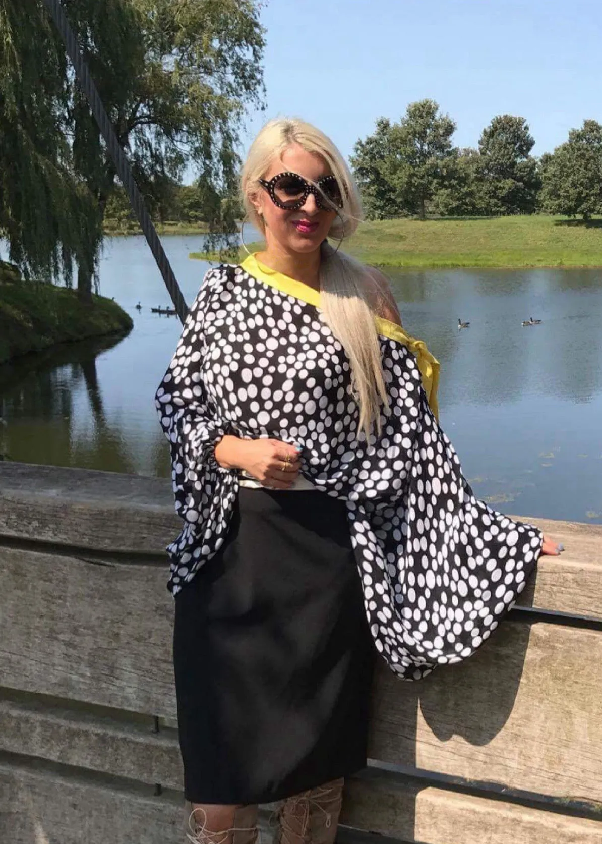 Loose-Fitting 100% Silk Blouse