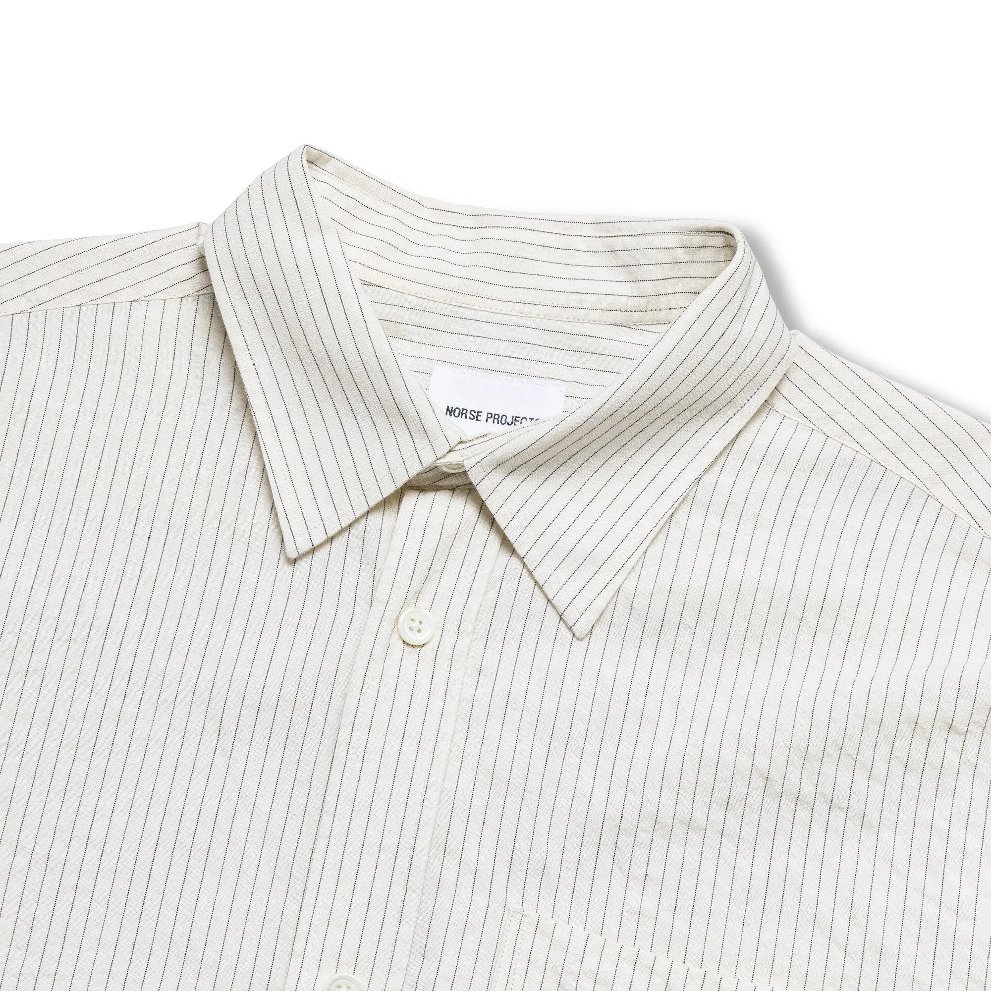 Mo Oversized Striped Shirt - Ecru