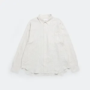 Mo Oversized Striped Shirt - Ecru