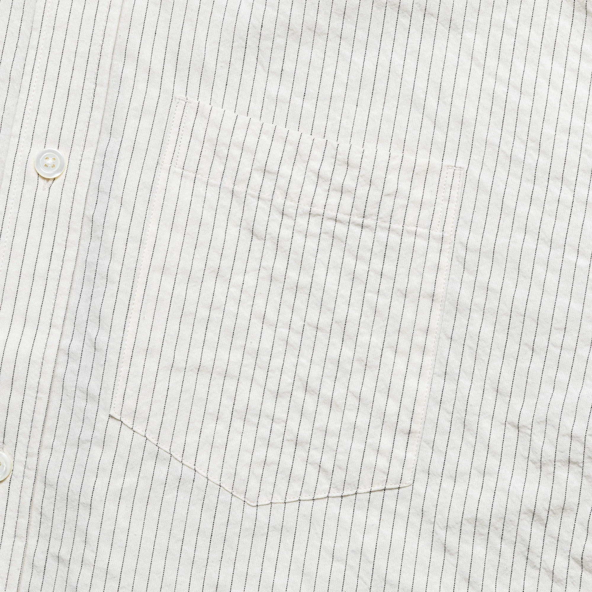 Mo Oversized Striped Shirt - Ecru