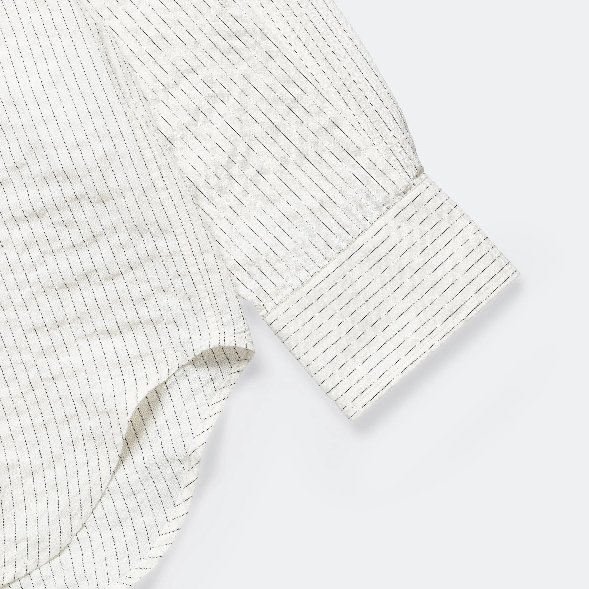 Mo Oversized Striped Shirt - Ecru