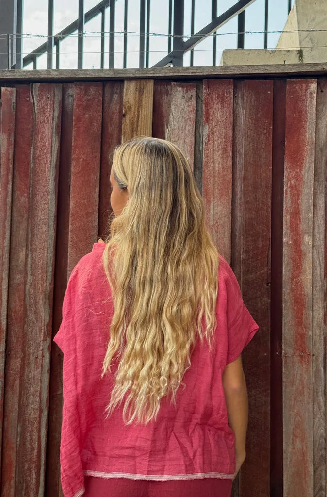 Muse Gauze Tee in Rose