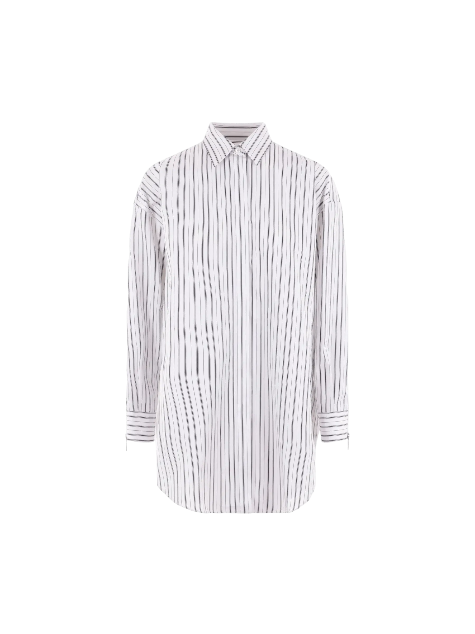 Oversize Striped Poplin Top