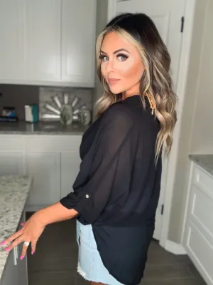 Oversized Sheer Blouse