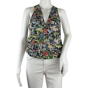 Parker women's Halter Tank Kenna Floral Print Blouse Wrap Top Multicolor Sz S