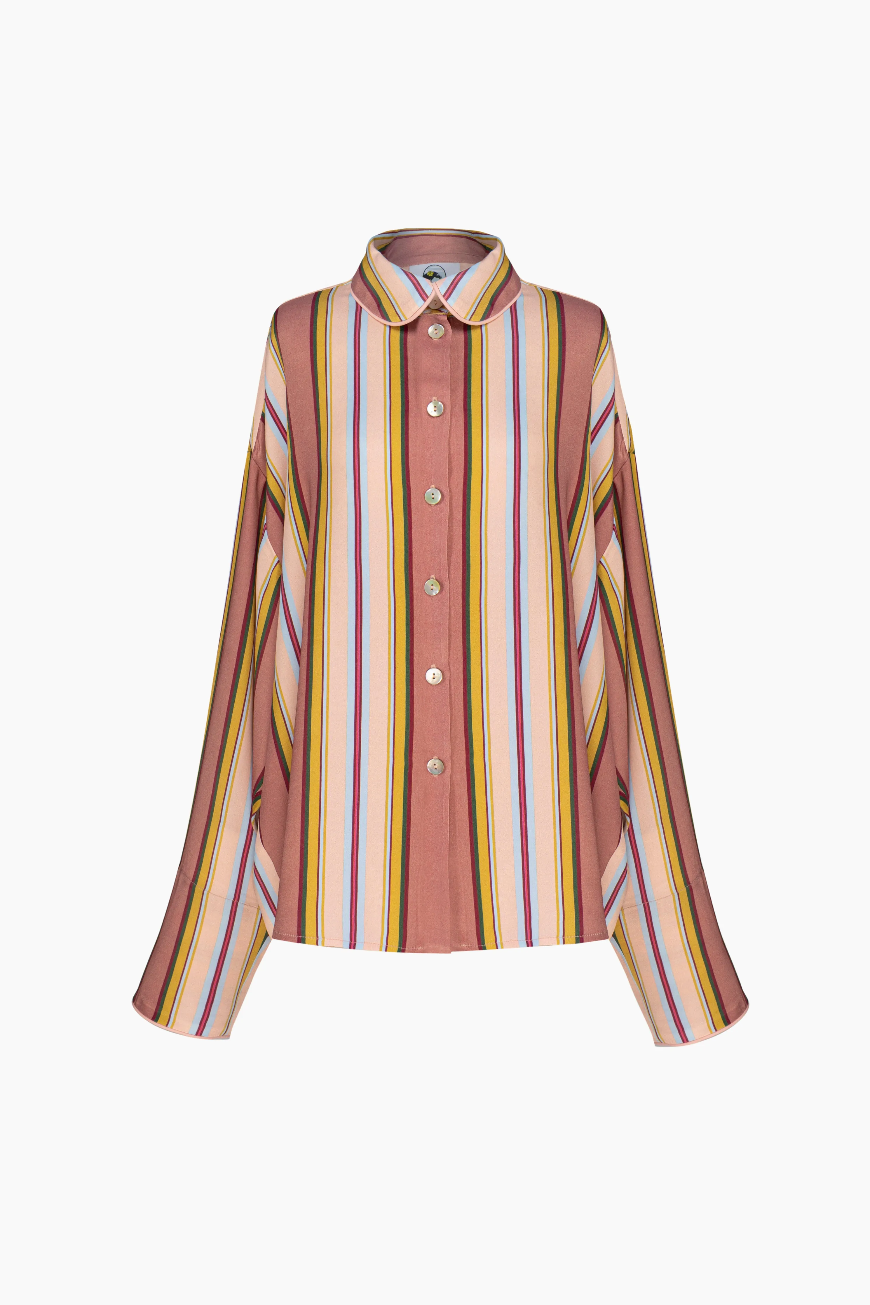 Pastelle Oversized Shirt in Blush Stripes