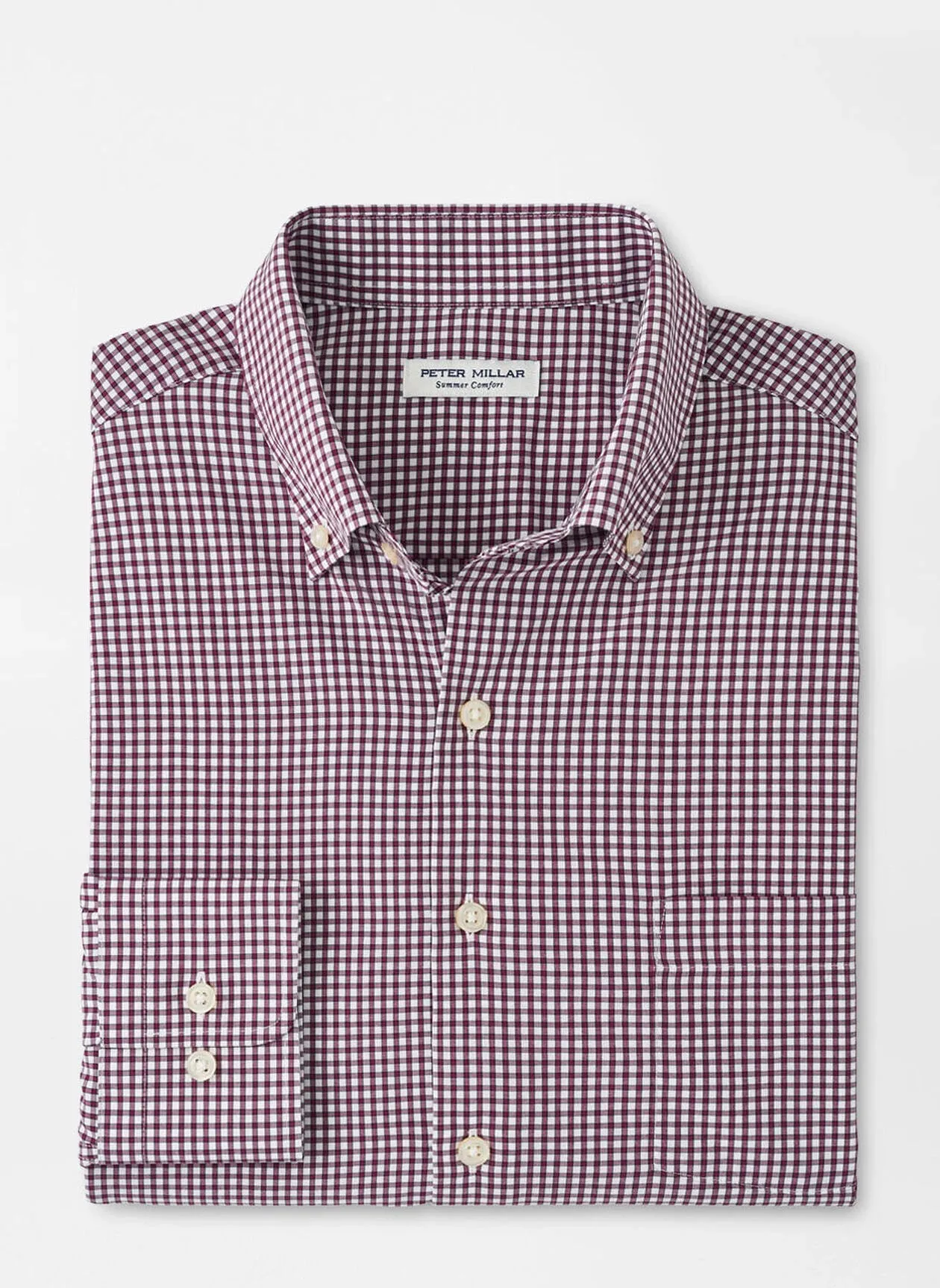 Peter Millar Cranbrook Performance Poplin Sport Shirt In Winterberry