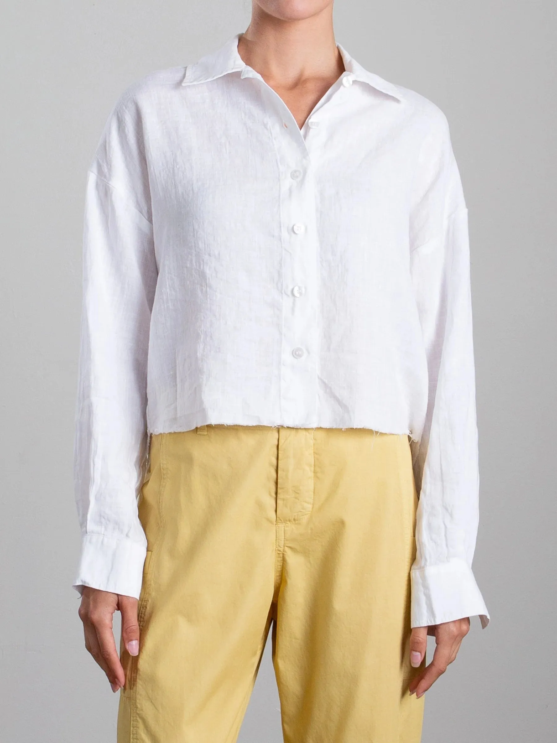 Pharaoh – Esme Shirt in White French Linen