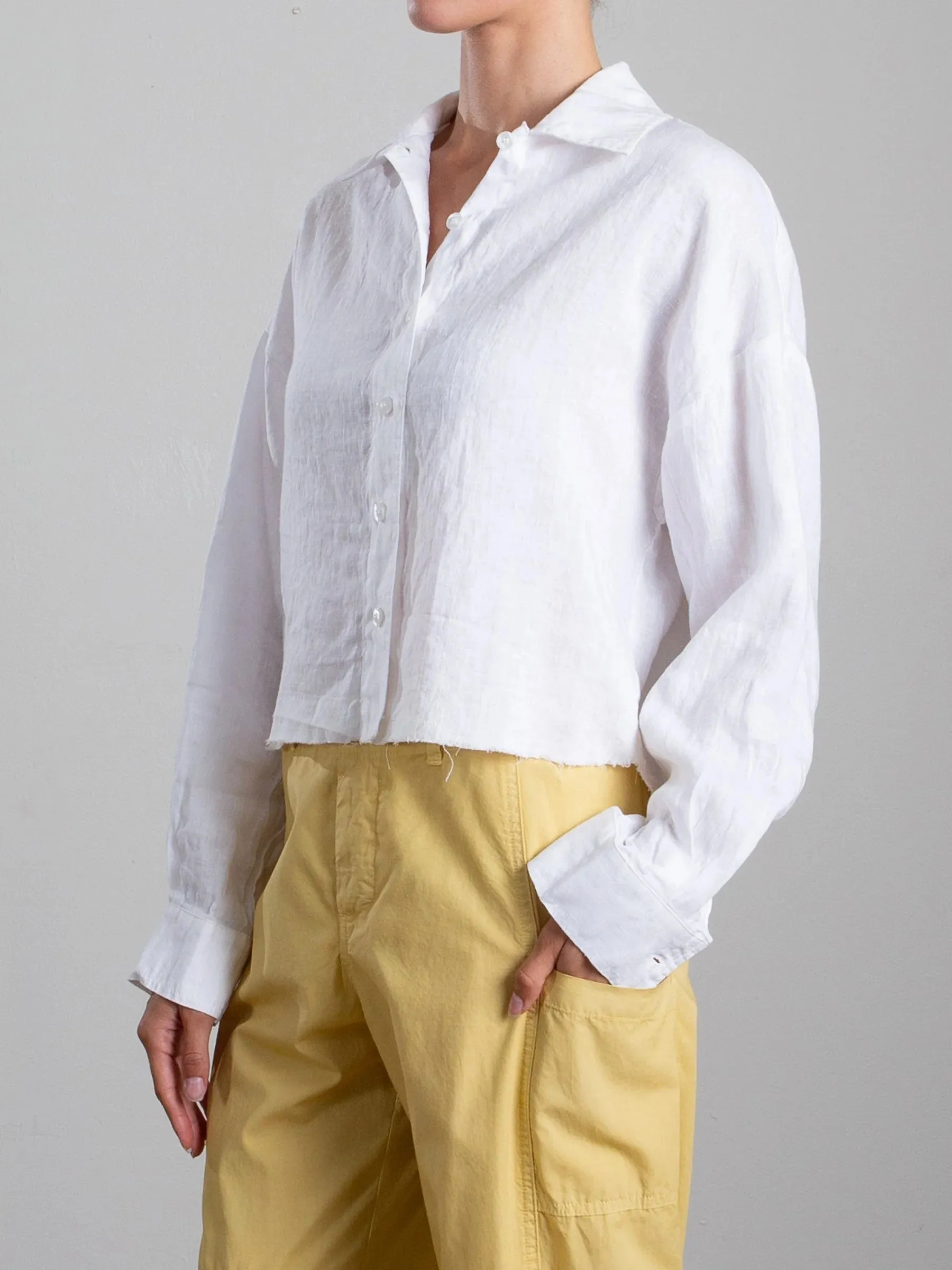 Pharaoh – Esme Shirt in White French Linen